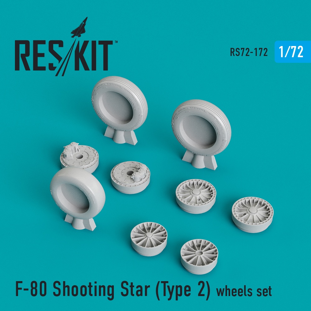 Type 4 - T-33 ResKit RS48-0174 F-80 Shooting Star resin wheels Kit 1/48 scale