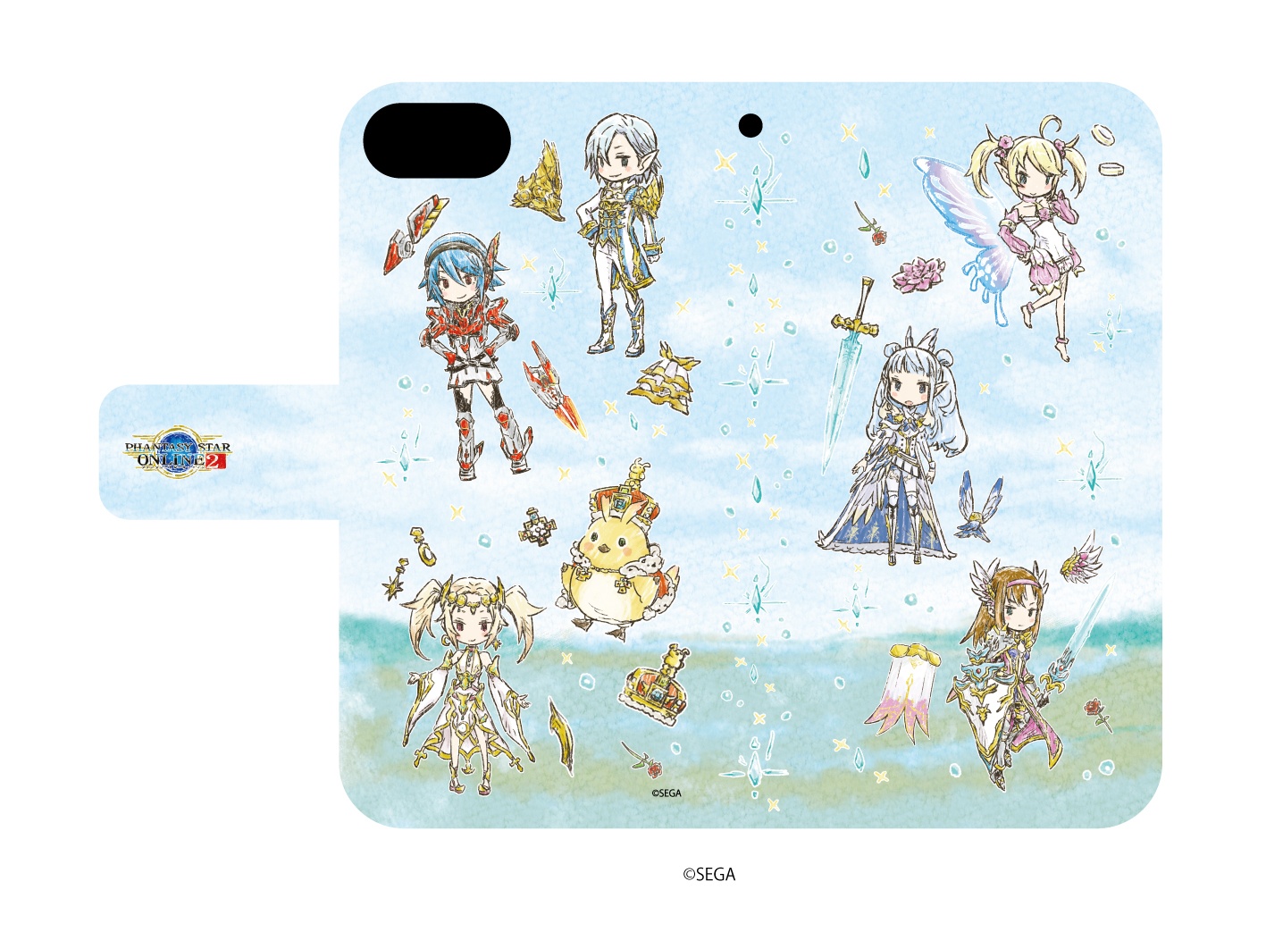 手帳型スマホケース Iphone6 6s 7 8 Pso2 2 02 ちりばめデザイン 5ver