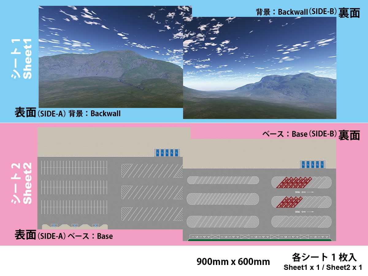 箱庭技研 ジオラマシートeL 宇宙02 背景シート 594x420 2パターン 1枚 【海外限定】