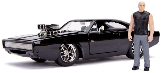 1 24 F F ダッジ チャージャー ブラック ドミニク トレット フィギュア付