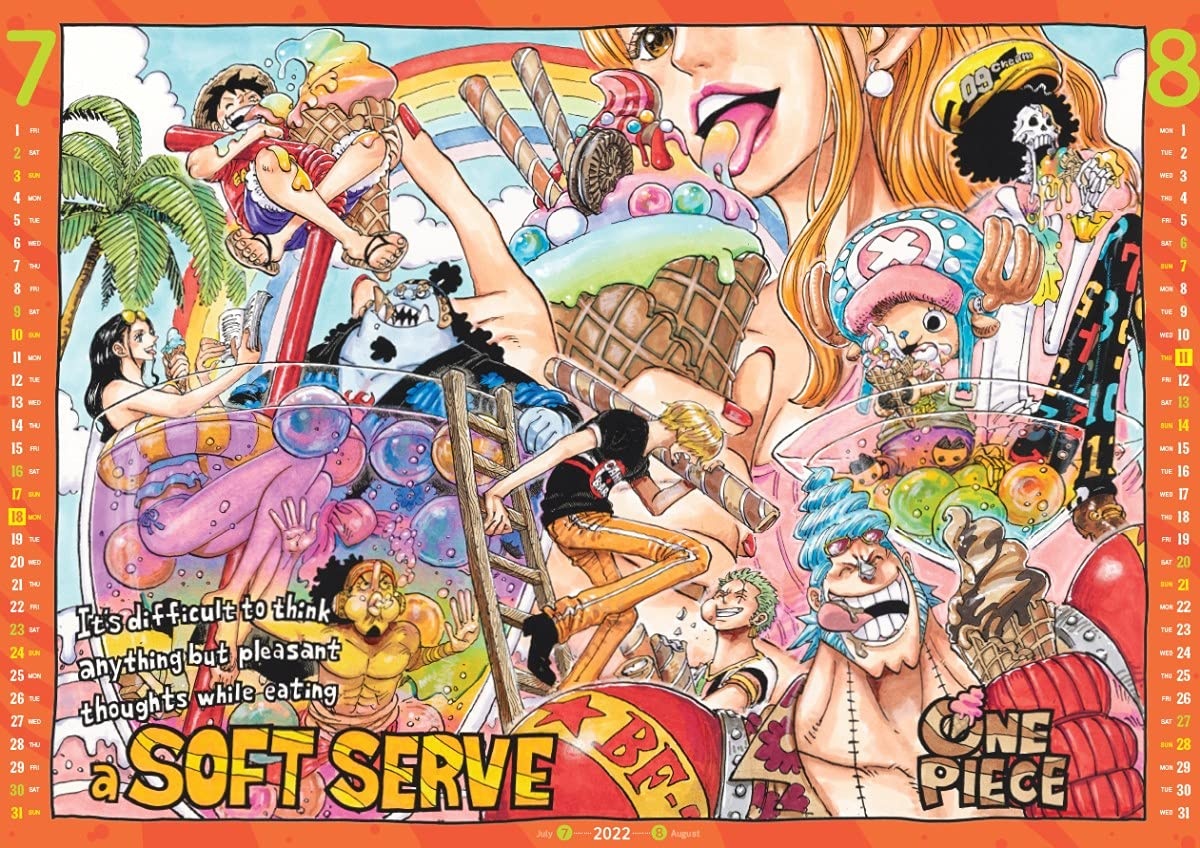 One Piece Comic Calendar (With Schedule Book) 2022 By Shueisha