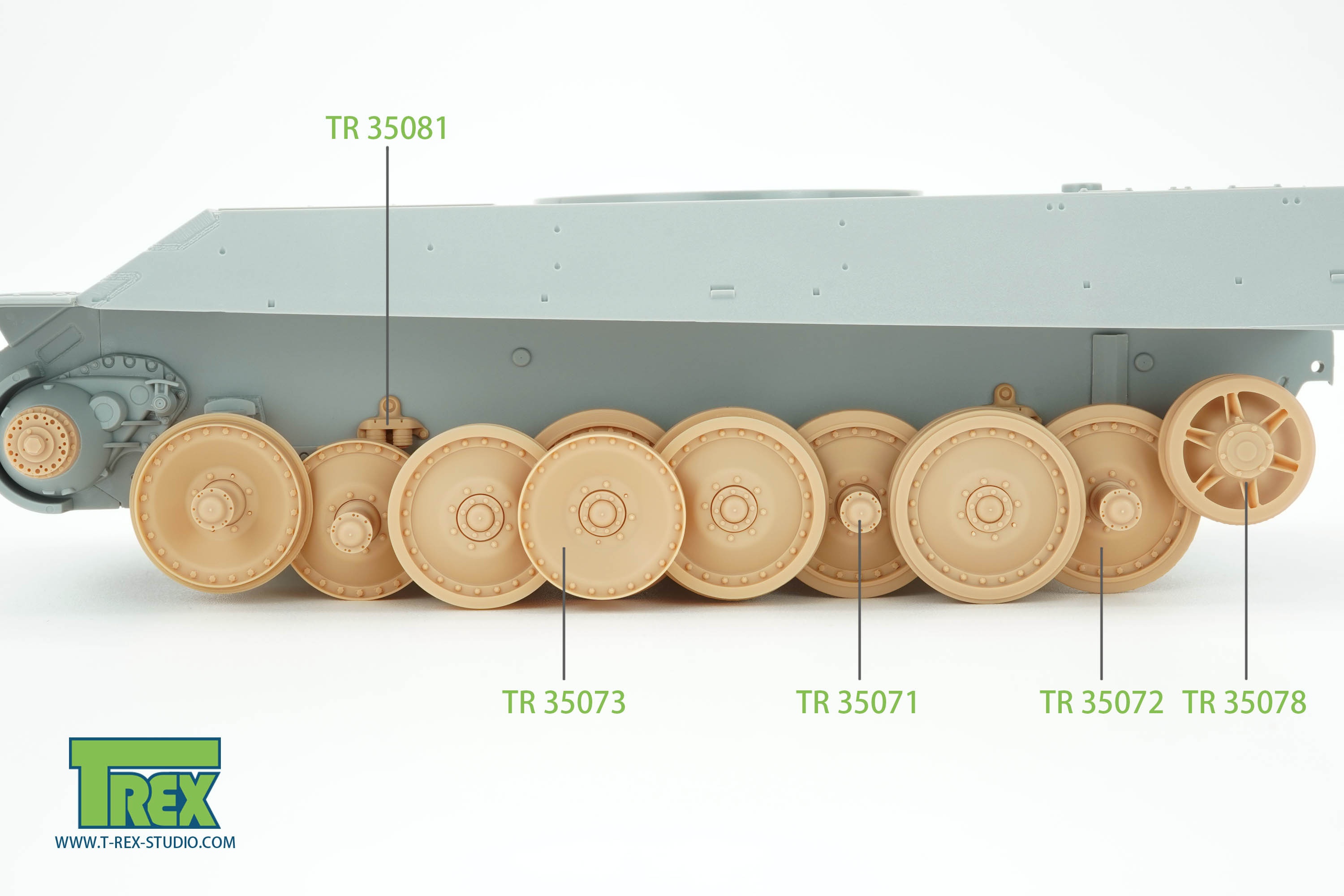 1 35 Ww Ii ドイツパンター戦車ゴム付転輪セット 2種類 各6個